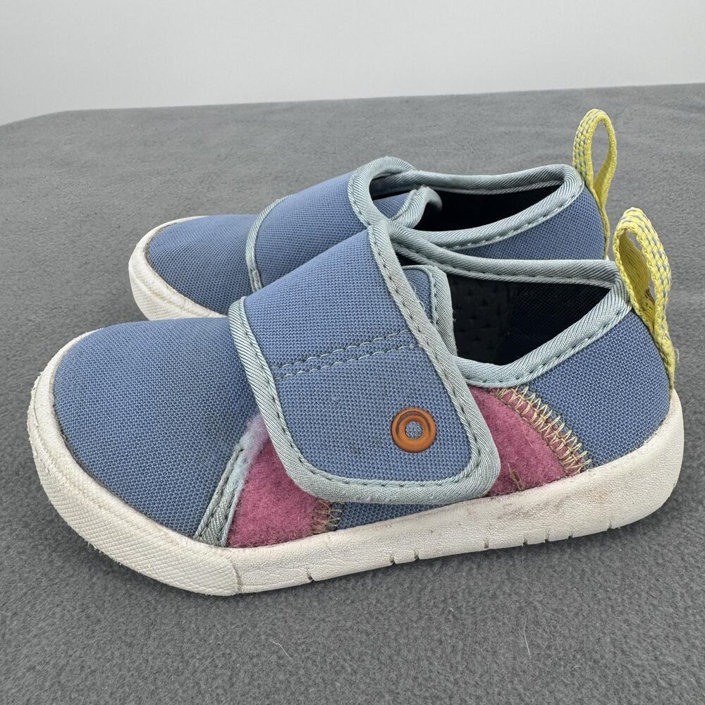 Bogs I KICKR HOOK&LP Shoes Toddler Girls Size 8 Blue Pink Canvas Casual Sneakers